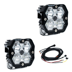 Baja Designs Squadron Pro 2.0 driving combo clear pair with wiring harness