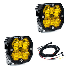 Baja Designs Squadron Pro 2.0 driving combo Amber pair with wiring harness