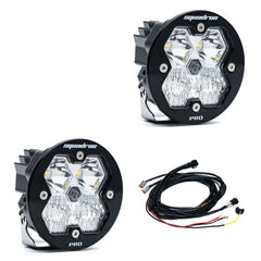 Baja Designs Squadron R Pro 2.0 clear driving combo pair with wiring harness